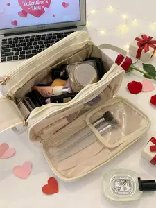 Valentine's Day Makeup Bag Large Capacity Cosmetic Storage Pouch, Travel Cosmetic Bags, Multi-Functional Travel Portable Waterproof Hanging Organizer