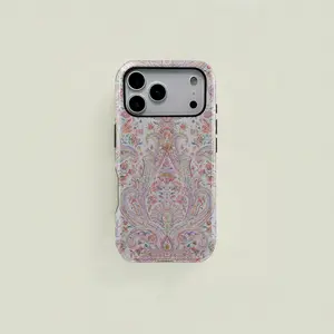 1 paisley retro design, vibrant colors, dual-layer, sturdy 2-in-1 protective case, Cover, suitable for iPhone 17, 16, 15 Pro, 14, 13, 12, 11 Pro Max, 14 Plus, 15 Plus, 16 Plus, 17 Plus, Samsung Galaxy S25, S24, S23 Ultra series