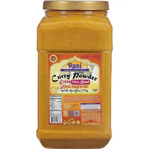 Rani Curry Powder EXTRA HOT Natural 11-Spice Blend 80oz (5lbs) 2.27kg Bulk PET Jar ~ Salt Free | Vegan | Gluten Friendly | NON-GMO | Kosher | Indian Origin