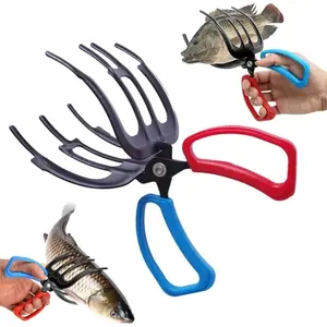 3 Claw Fish Gripper, Fishing Pliers Gripper, Metal Fish Control Clamp Claw Tong Grip Tackle Tool, Multi-Functional Lightweight Non-Slip Fish Claw Gripper for Catch Fish Fishing Accessories