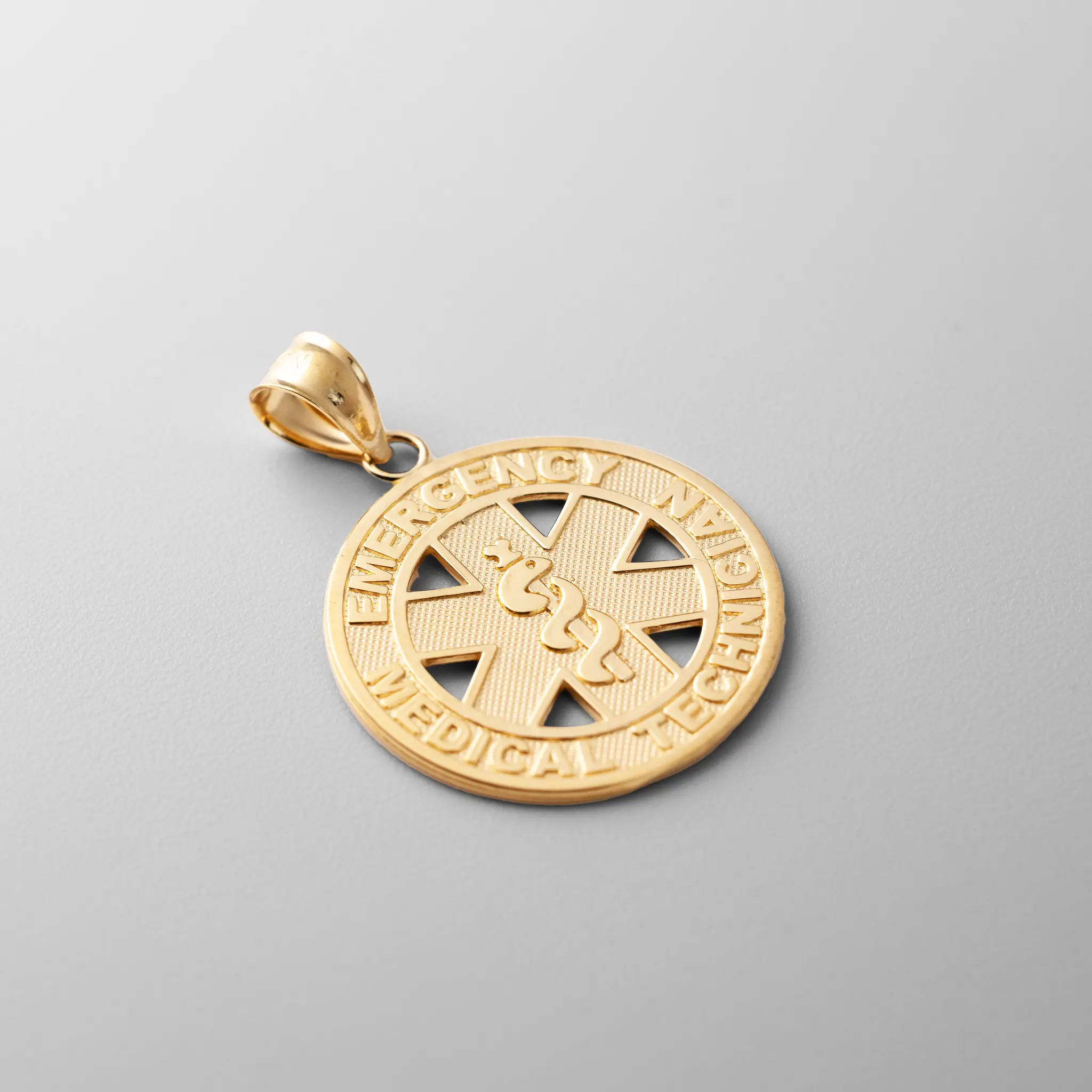 14K Gold Emergency Medical Technician EMT Pendant – Model PT2852