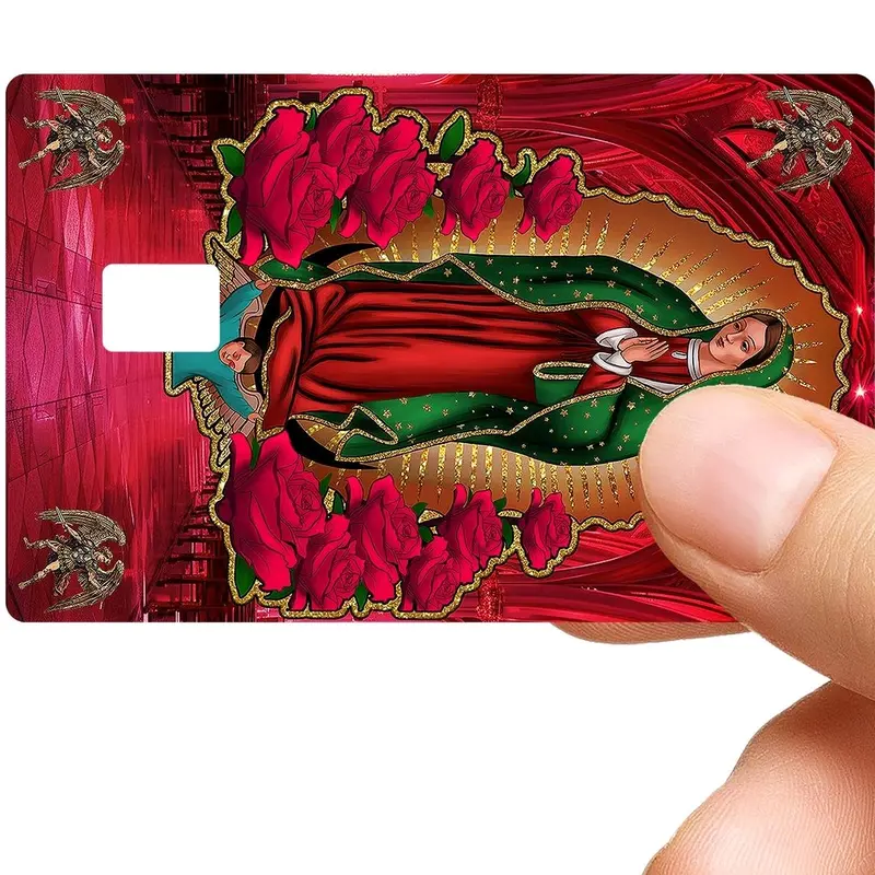 Virgen María Debit/Credit Card Skin Adhesive Covers - Premium Vinyl, Vibrant Designs, Easy Application