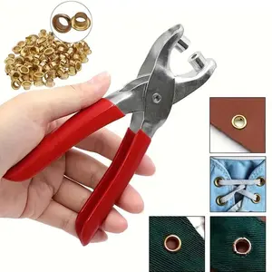 1/5sets 4.5mm Golden Grommet Punch Tool Set Professional Eyelet Pliers for Fabric Leather Belt Rivet Press Hand Tools