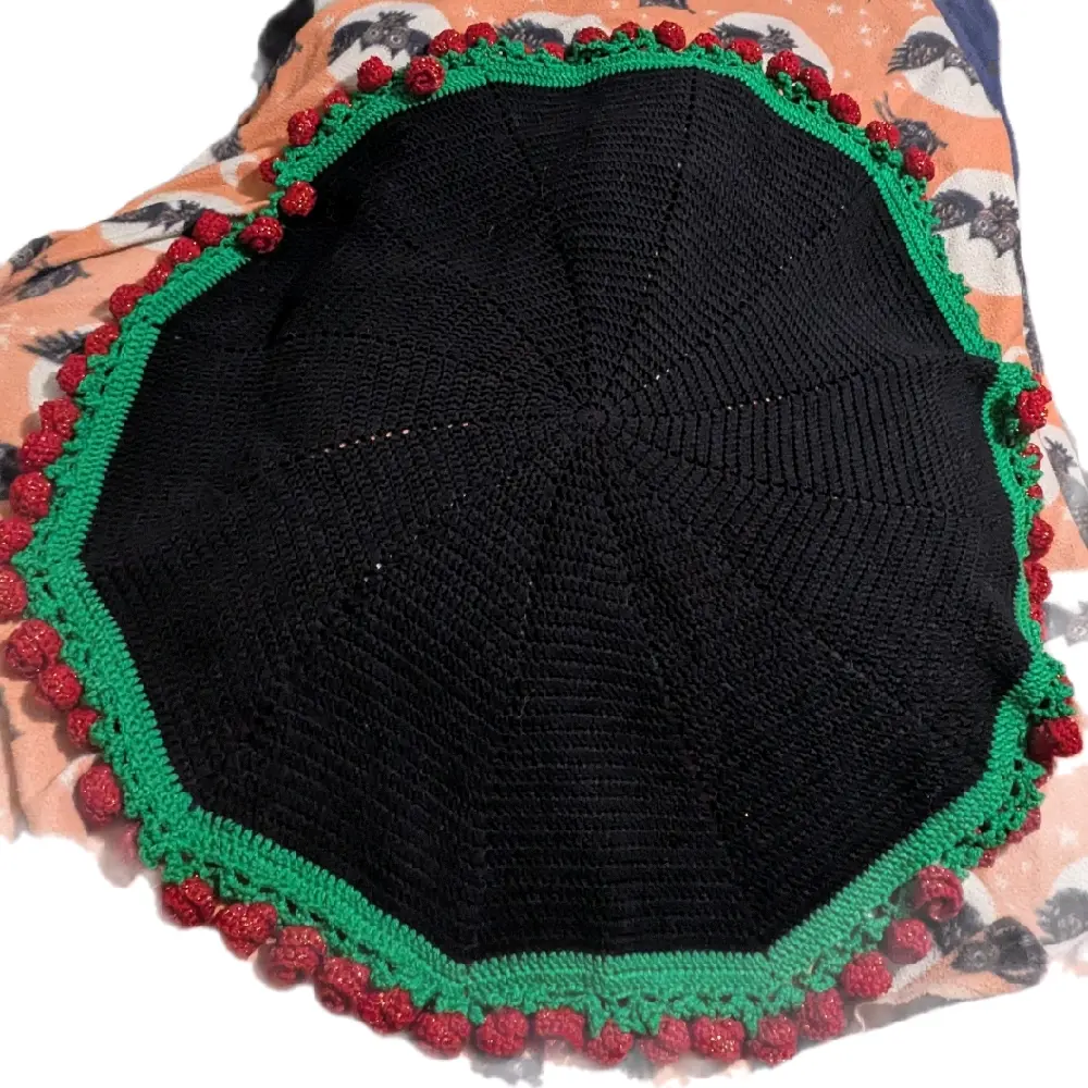 crochet rose bouquet blanket