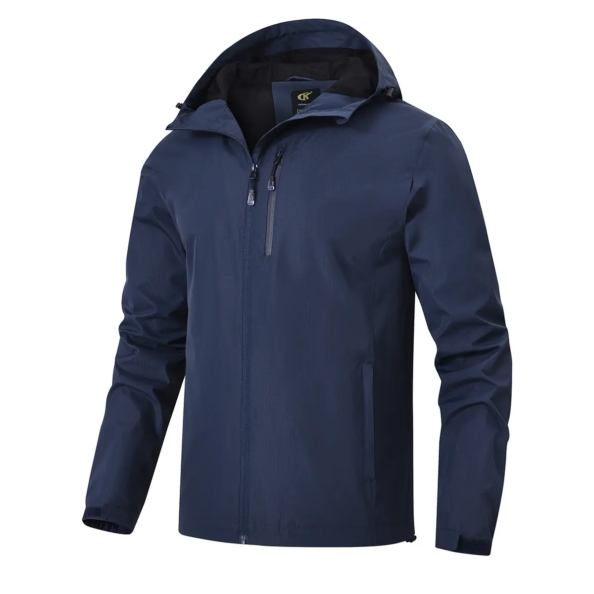 Men's Lightweight Hooded Rain Jacket, Packable Waterproof Windbreaker Coat, Windproof Outdoor Commute Jacket for Hiking, Cycling, Running & Travel