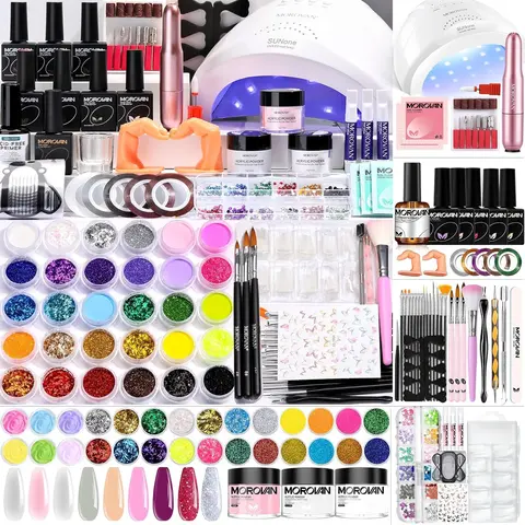 Morovan Acrylic Nail Kit : Blossom Pro for Beginners with Everything - Complete Nail Kit Set Professional Acrylic with Everything Acrylic Nail Starter kit Acrylic Nail Supplies Gifts for Women Girl, Nail Care