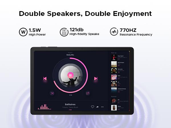 Tab G6+ 11" FHD+ Tablet, Android 16, T7280 Processor, 8000mAh Battery, Big Screen for Work & Entertainment