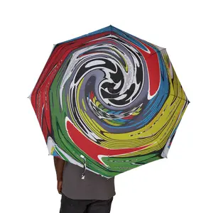 SORRY Game Spiral Abstract Rain Umbrella (Semi-Automatic)