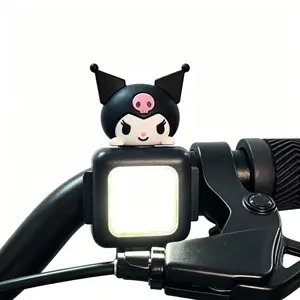 Viral TikTok Sanrio Kuromi Bicycle Mini Rechargeable Light Kawaii Waterproof LED Safety Lamp for Night Riding, Walking & Outdoor Use