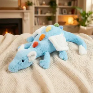 Sky Dragon Plush Toy, Multiple Sizes Fresh Blue Mini Dragon Stuffed Animal, PP Cotton Filled Hug Pillow, Valentine's Day Gift, Birthday Gift