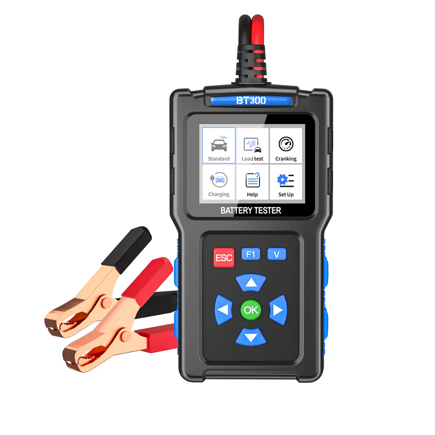 Car OBD2 Scanner Diagnostic Tool Code Reader, Car Voltage Tester Engine Fault Code Scanner, Charging Tester Diagnostic Tool For OBDII Protocol Cars BT300 black Vehicle Automotive