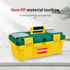 OUDISI Heavy-Duty Portable Toolbox - Thick, Widened, Large-Capacity Multi-Functional Durable Plastic Storage Box, No Assembly Required, for Home & Industrial Mechanics
