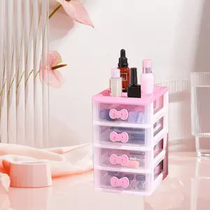 4 Layer Drawer Storage Organizer 6.89x5.31x8.86 inch Small Plastic Drawer Desk Organizer Drawer for Bathroom, Dorm, Desk, Office