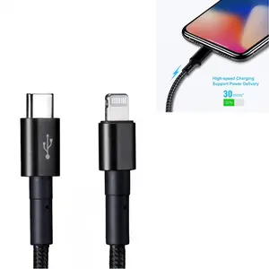 Smartphone Fast Charging iPhone Cable, Nylon Braided USB-C to Lightning, Tangle-Free & Durable, Daily Essential for iPhone iPad