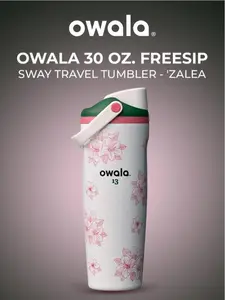 [NEW 2026] OWALA FreeSip 30oz “Azalea 13” Masters Edition, Limited Release Golf Water Bottle, Insulated Stainless Steel Leak Proof Travel Tumbler for Everyday Hydration
