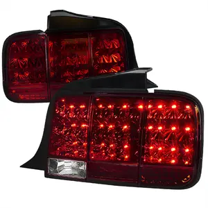 2005-2009 Mustang Sequential LED Rear Light Assemblies (Chrome Housing/Red Lens)