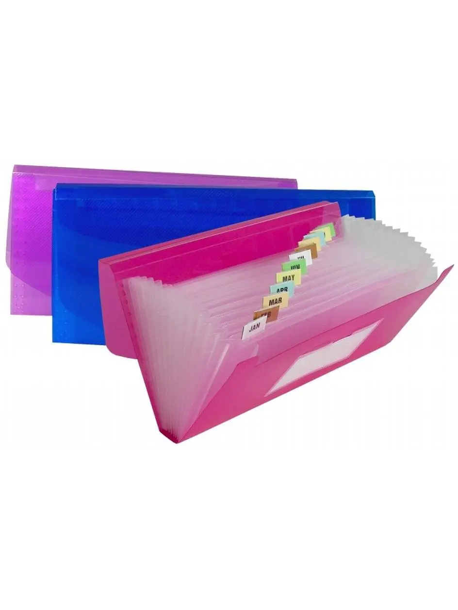 C-line Products Inc 58710 Assorted 13 Pocket Junior Size Epanding File