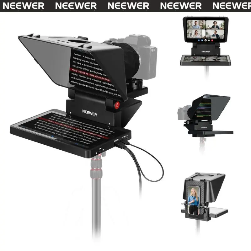 NEEWER X11 2-In-1 Teleprompter with Monitor, Camera & Smartphone Teleprompter with Built-In Display for Video Recording, Live Streaming & Content Creation tiktokshopbacktoschool
