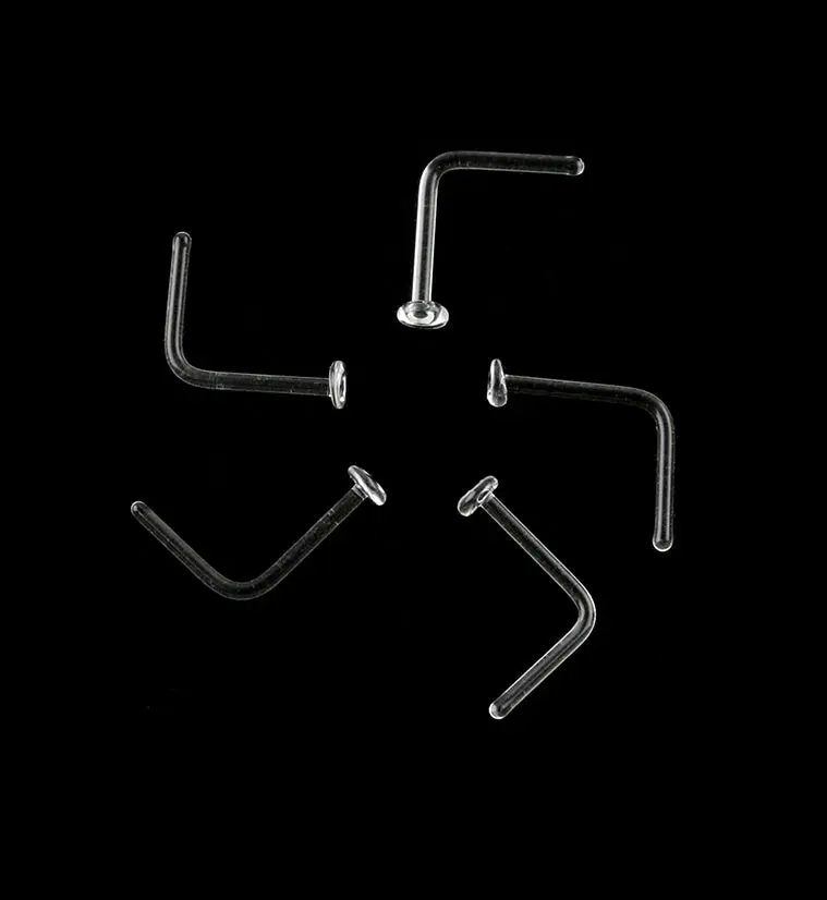 Clear L Bend Nose Ring
