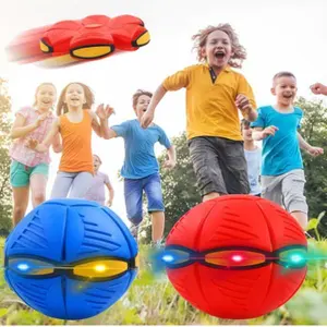 Interactive Flying Saucer UFO Flying Disc Ball Magic Flying Saucer Transformable Ball Popular Kids Outdoor Toy Dart Flyer