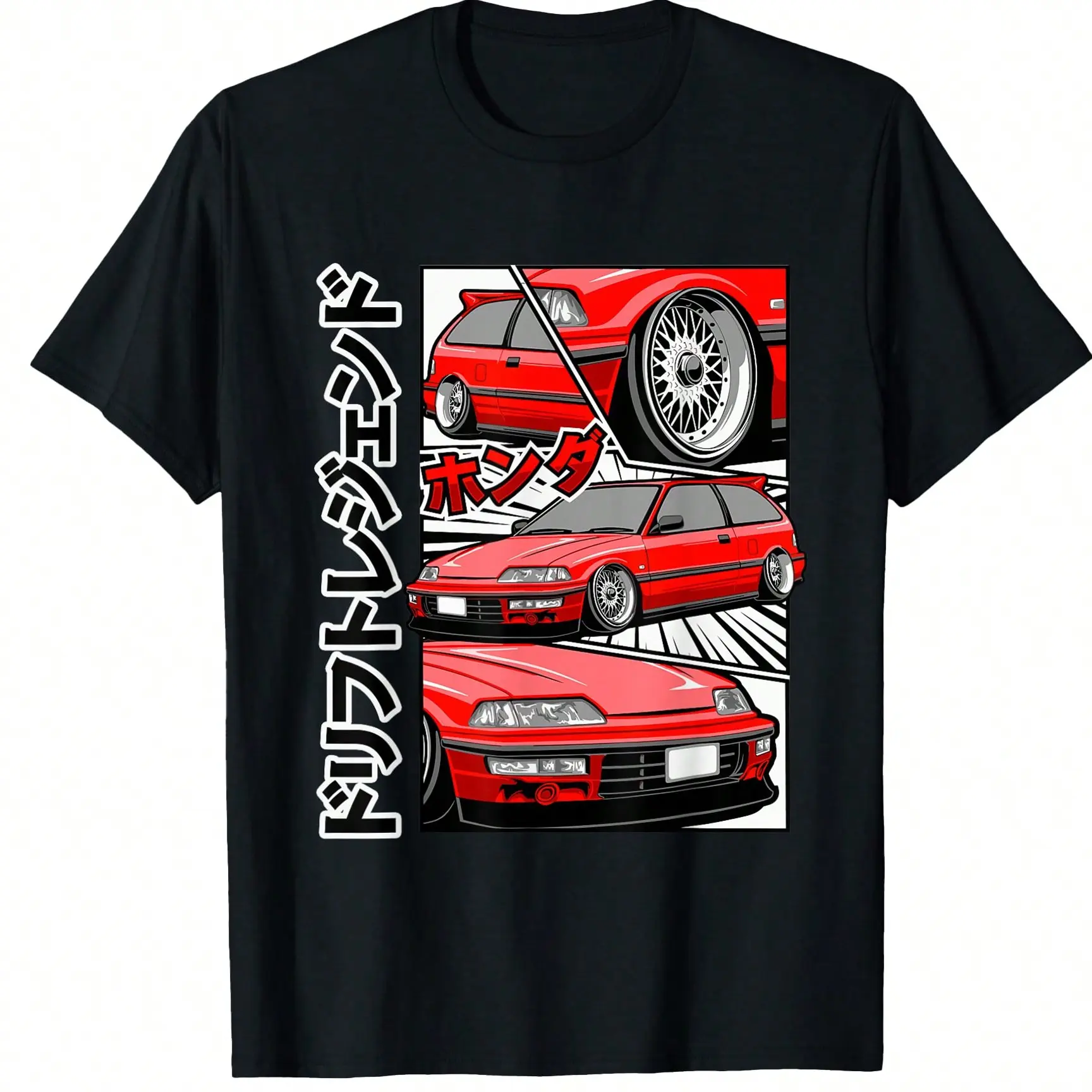 graphic tees Japanese Old-School JDM Tuning Car T-Shirt Mens Vintage Black T-SHIRT - Vintage Shirt, Unisex Shirt, Soft Fabric, Breathable, Comfortable, Short-Sleeved Retro90s graphic tees