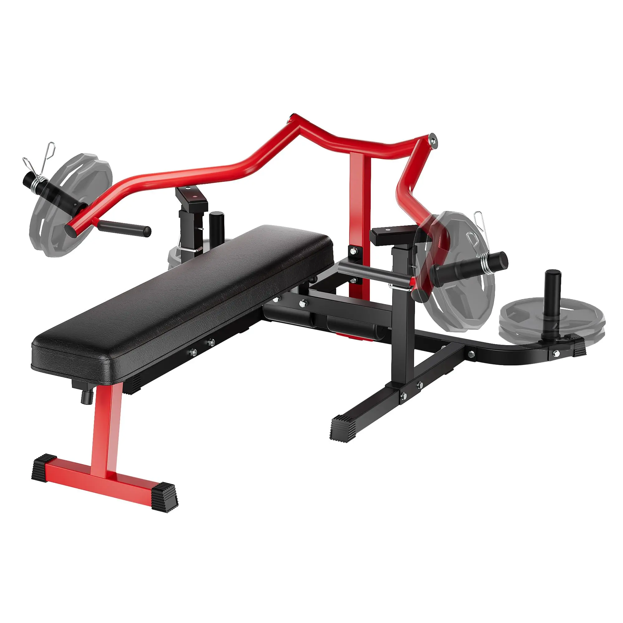 Gaomon Heavy-Duty Steel Frame Chest Press Machine - Massive 1050lb Capacity, 200lbs Arms, Precision Independent Arms, Adjustable Flat-Incline-Decline Bench, Space-Saving Foldable Design, Strength Growth Home Gym Equipment, Corrects Muscle Imbalances, Stre