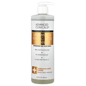Advanced Clinicals Vitamin C + Ferulic Acid Cleanser, 11.75 fl oz (347 ml)