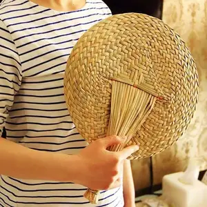 Big plum fan, old-fashioned hand-woven fan, household craft fan, banana fan, hand-cranked cool and durable fan