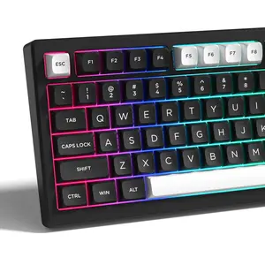 Keycaps - Pbt  Black And White Custom Caps 60 65 75 100 Percent Double Shot Isa Profile 189 Keys Full Key For Mechanical