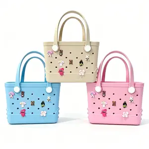 EVA Tote Bag for Women, Stylish Women’s Waterproof Lightweight Handbag for School, Work, Travel, Gym, Beach & Daily Life SummerVibes outdoor fun