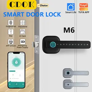 Cdok M6 Smart Door Lock, Bluetooth-compatible Enabled, Fingerprint Password Lock, Bedroom Apartment Door Lock, Tuya Technology, Model Xinghao, Electronic Keypad Lock