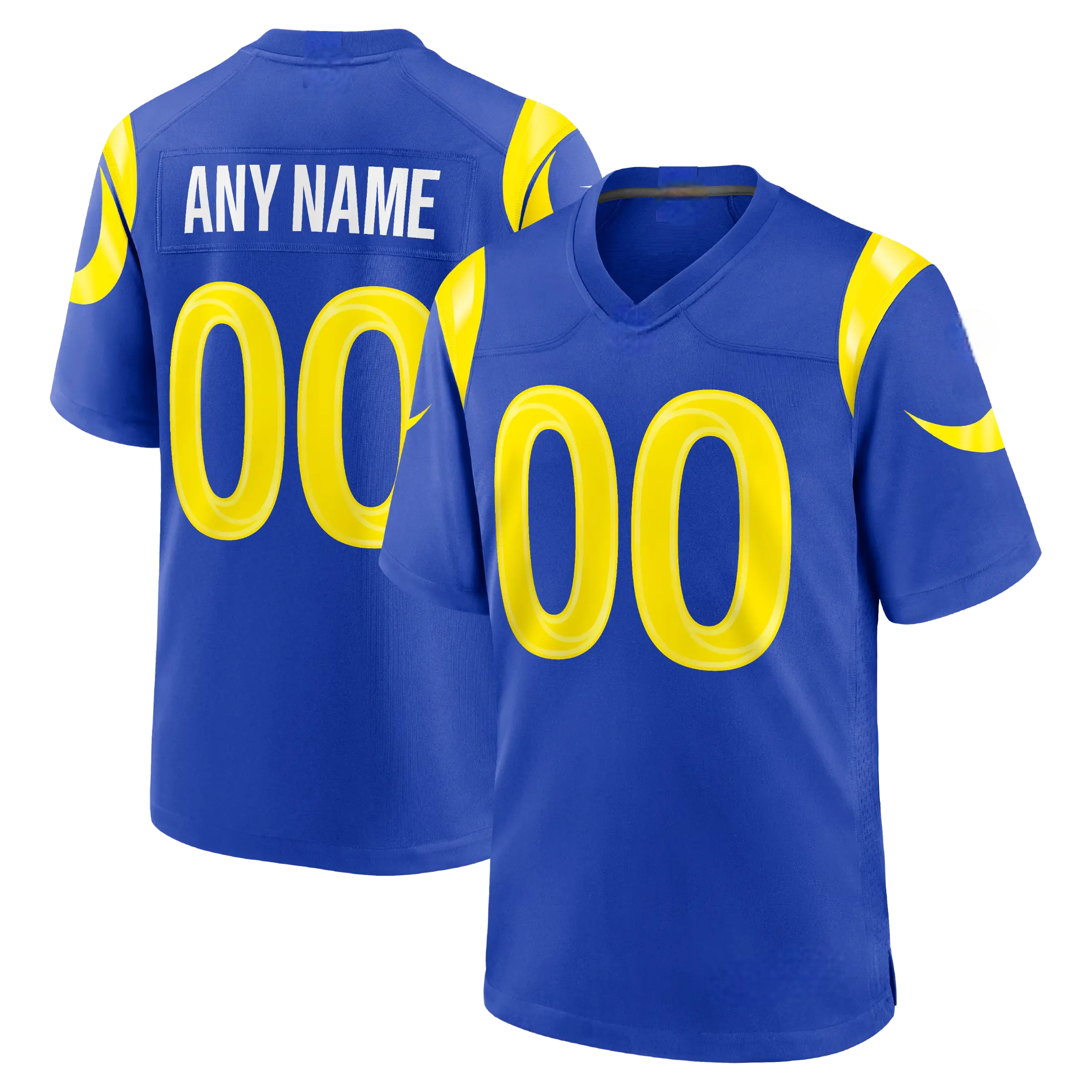 Custom Blue Sports Mesh Jersey with Yellow Accents – Personalized Name & Number, Premium Breathable Quick-Dry Athletic Shirt for Sports, Game Day, Training & Streetwear