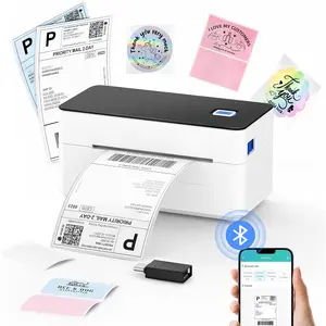 Thermal Shipping Label Printer 4x6 - High-Speed, Compatible with Windows/Android/iOS, Inkless Printing
