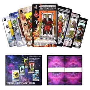 78Pcs Classic 350GSM Durable Tarot Cards/Beginner Friendly Tarot Deck/Astrology Gift Set with Description Meanings Keyword/Waterproof Training Deck