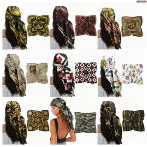 Printed Fashion Head Scarf for Women, Lightweight Breathable Hair Wrap Bandana, Soft Skin Friendly Boho Scarf for Daily Wear, Travel, Beach Vacation, Shopping and Outdoor Styling