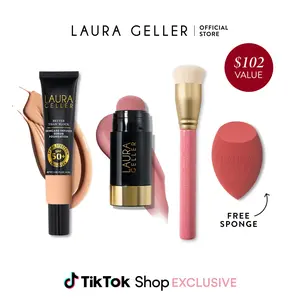 Laura Geller Fresh-Faced Finish 3PC Complexion Set with FREE Sponge