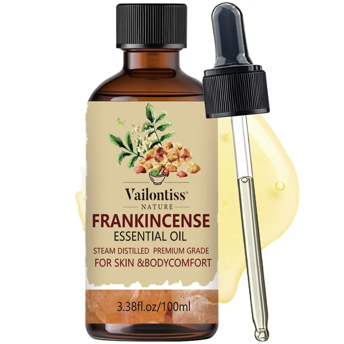 Frankincense Natural Soothing Therapeutic Essential Oil Scent Oils 100ml – Steam Distilled, Premium Grade – Perfect for Skincare, Natural Perfume & Aromatherapy Diffuser Pure Essential Oils Scent For Diffusers Fragrance For Diffuser