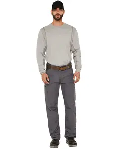Ariat Men's Men'S Grey Fr M5 Duralight Stretch Canvas Straight Work Pants - 10027709-Big
