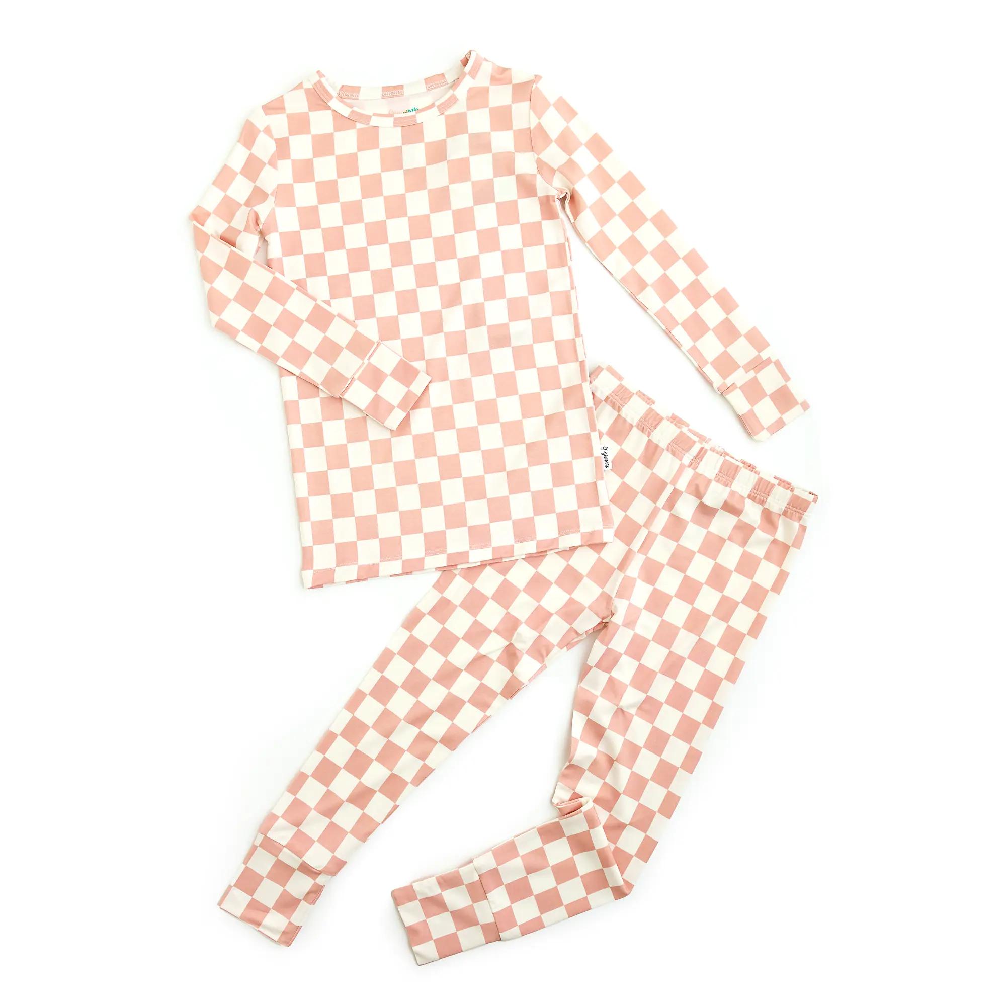 Saylor Pink Checks TWO PIECE - NO BUTTON Sleepwear Set Premium Soft Sleepwear