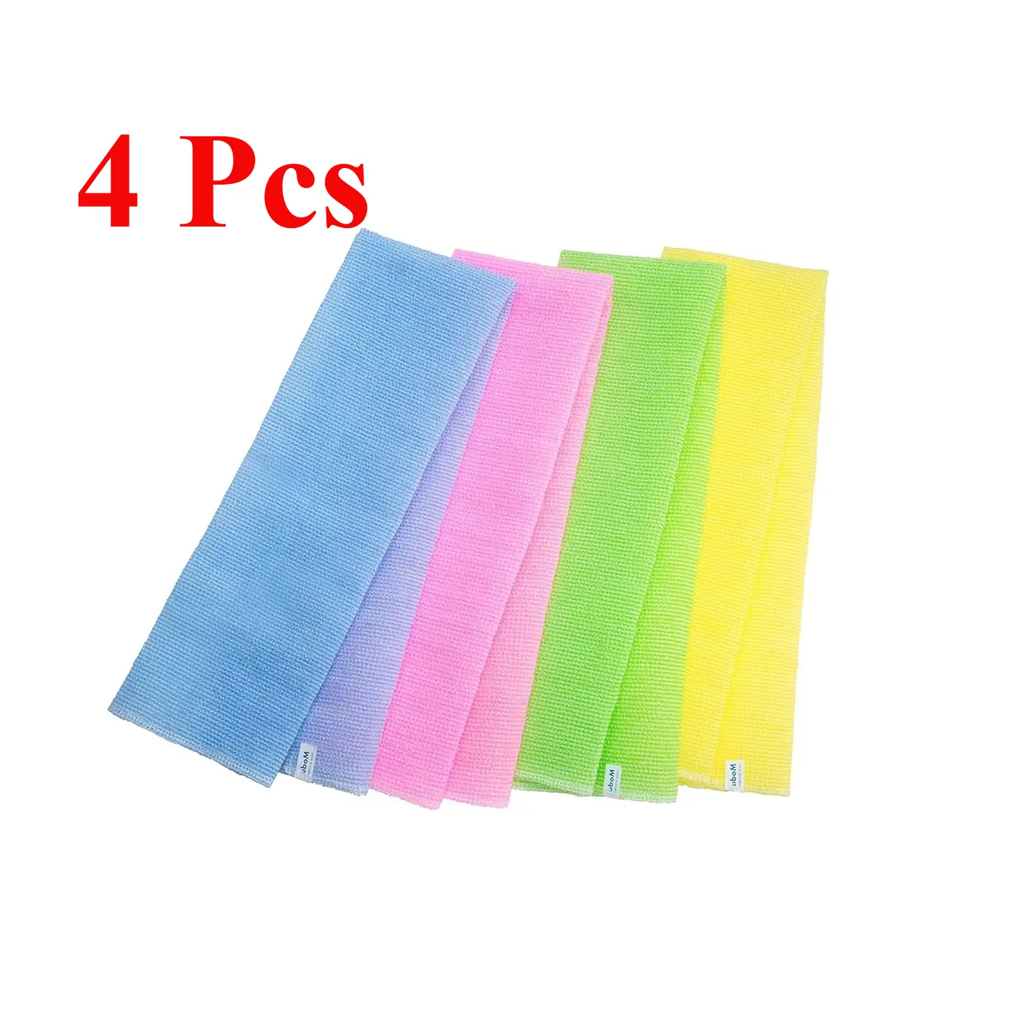4 Pcs Exfoliating Washcloth Japanese Washcloth Nylon Bath Wash Cloth Korean Exfoliating Cloth Loofah Towel Beauty Washcloth Sponge Loofah Body Scrub Back Scrubber for Shower