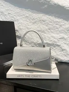 Women's Fashionable Glitter Evening Bag, with Chain Strap, Shiny Shoulder Bag for Party, Trendy All-match & Exquisite Elegant   Bag for Birthday Gift