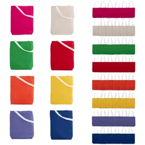 10" x 2" x 12" Bulk 50 Pc. Medium Canvas Tote Bag Assortment