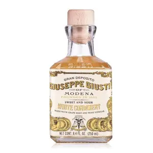 Giusti White Balsamic Vinegar Dressing - White Vinegar for Cooking and Finishing Dishes Made in Italy with Aged Balsamic Vinegar and White Vinegar