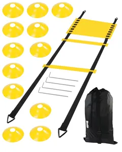 Speed and Agility Training Set, Agility Training Equipment for Kids with 20Ft Sports Agility Ladders, Cones, Exercise Ladder Equipment for Football Basketball Exercise Sports