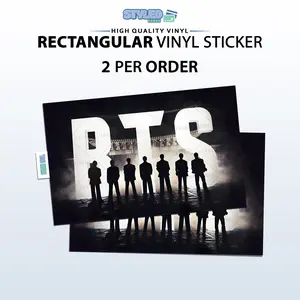K-POP rectangular vinyl sticker made with high quality vinyl and uv ink outdoorfun
