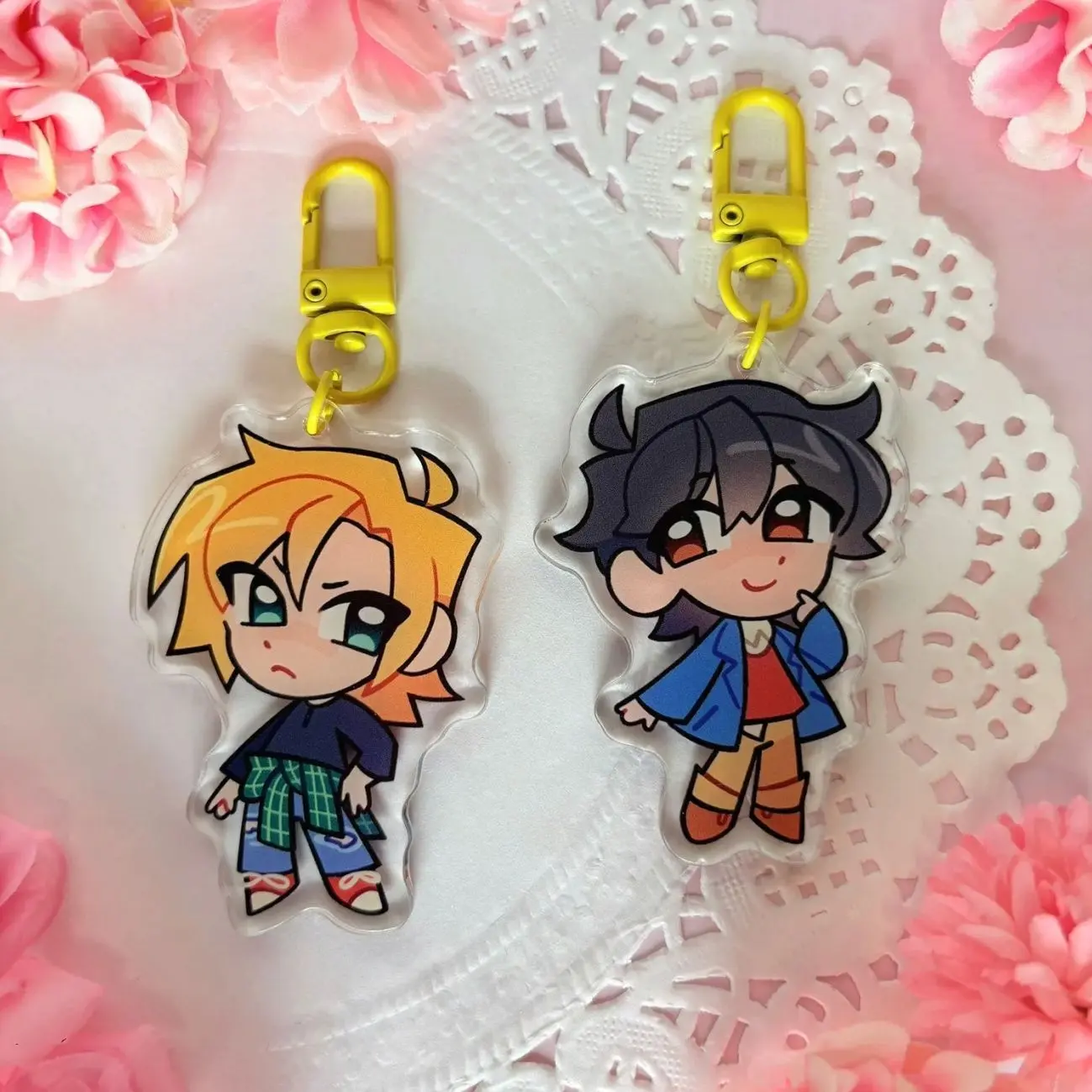 2 ops Banana Fish Ash Eiji Asheiji Acrylic  Keychain