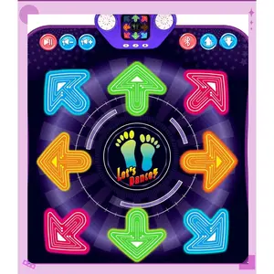 Dance Mat Toys for 3-12 Year Old Girls Boys, Dance Pad with Light Up 8-Buttons & Bluetooth, Music Dance Game with 7 Game Modes, Christmas Birthday Gifts for 3 4 5 6 7 8 9 10+ Year Old Girls Boys(Gag Toys & Practical Jokes)(Gag Toys & Practical Jokes)
