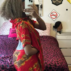 Red Hooded Karas Kenyan Backless Dera - Kenyan Hand Made