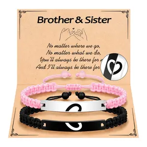 Matching Bracelets for Brother&Sister, Christmas Birthday Valentines Day Gifts for Brother Sister, Fashion Jewelry for Party, Daily Clothing Decor