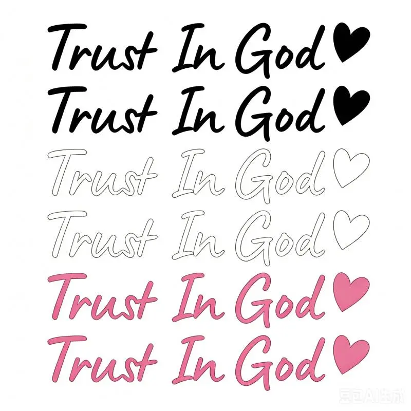 6 PCS Trust in God Car Sticker Decals, Car Rearview Mirror Stickers, Ideal Christian Gift, Waterproof Vinyl, Car Accessories(Black/White/Pink) truck laptop outdoorfun Car Decoration Vehicle Exterior Decoration